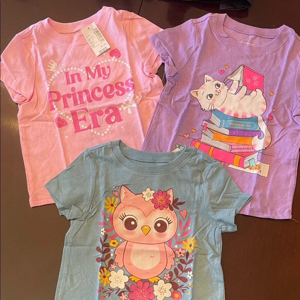 The Children's Place Colorful Graphic T-Shirts set of three nwt 2T